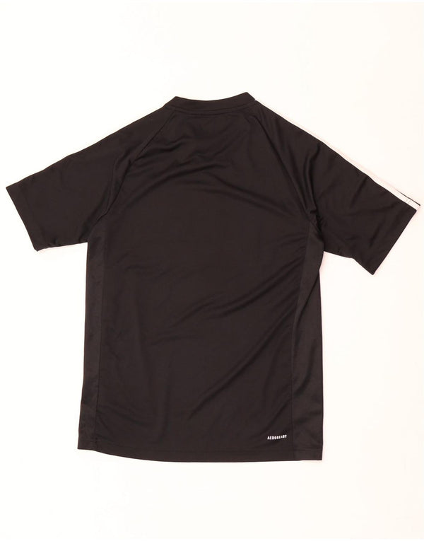 Adidas Hombre Aeroready Graphic Camiseta Top Pequeño Poliéster Negro