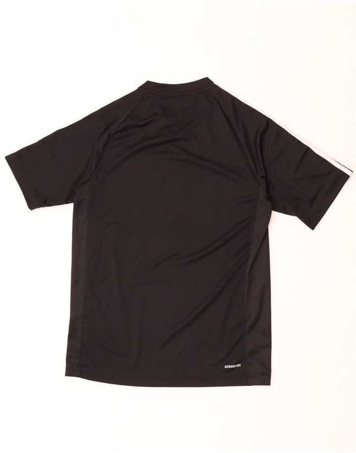 Adidas Hombre Aeroready Graphic Camiseta Top Pequeño Poliéster Negro
