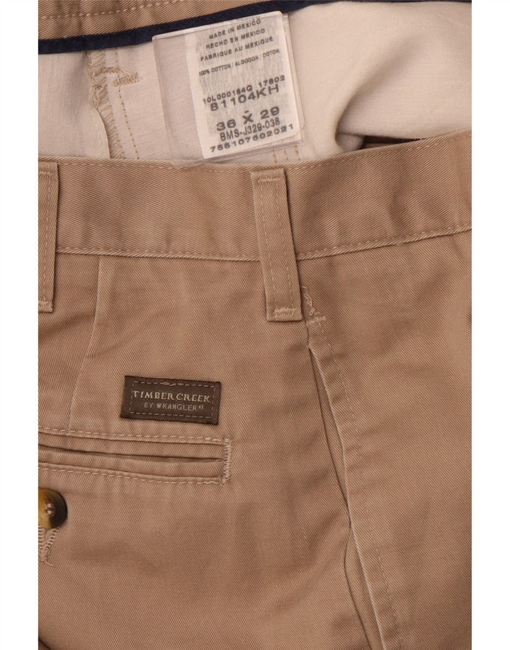 WRANGLER Pantalón chino recto Timber Creek para hombre W36 L29 Algodón marrón
