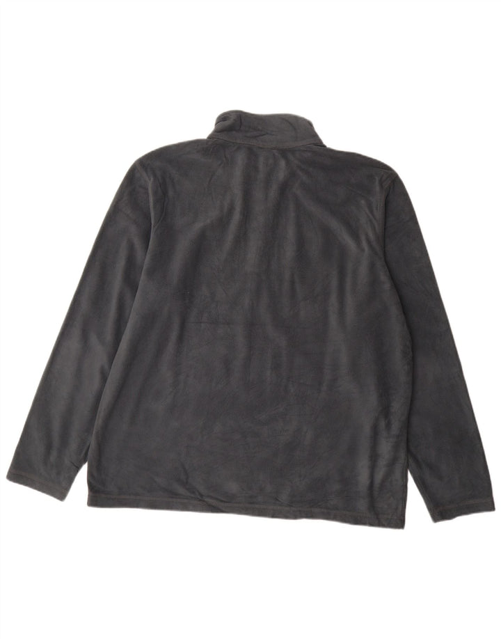Eddie Bauer Jersey polar con cuello y cremallera para hombre XL Poliéster gris