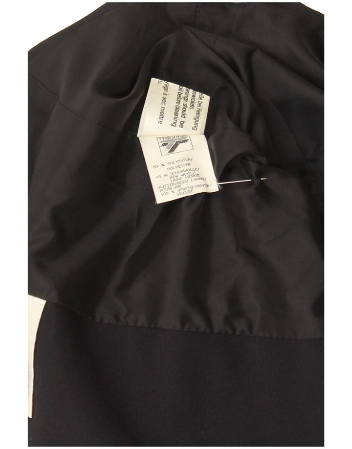 Trevira Chaqueta tipo blazer con doble botonadura para mujer UK 46 Grande Azul marino