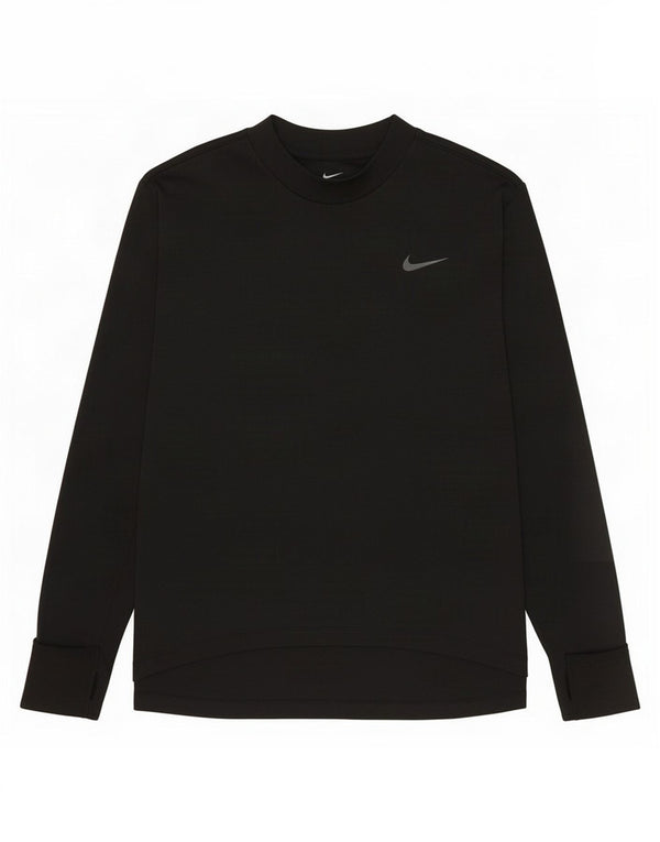 Nike Mujer Dri Fit Top Manga Larga UK 46 Grande Negro