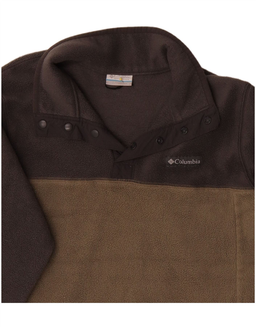 Columbia Jersey De Polar Con Cuello Con Botones Poliéster Color Block En Beige Medio | Hombre