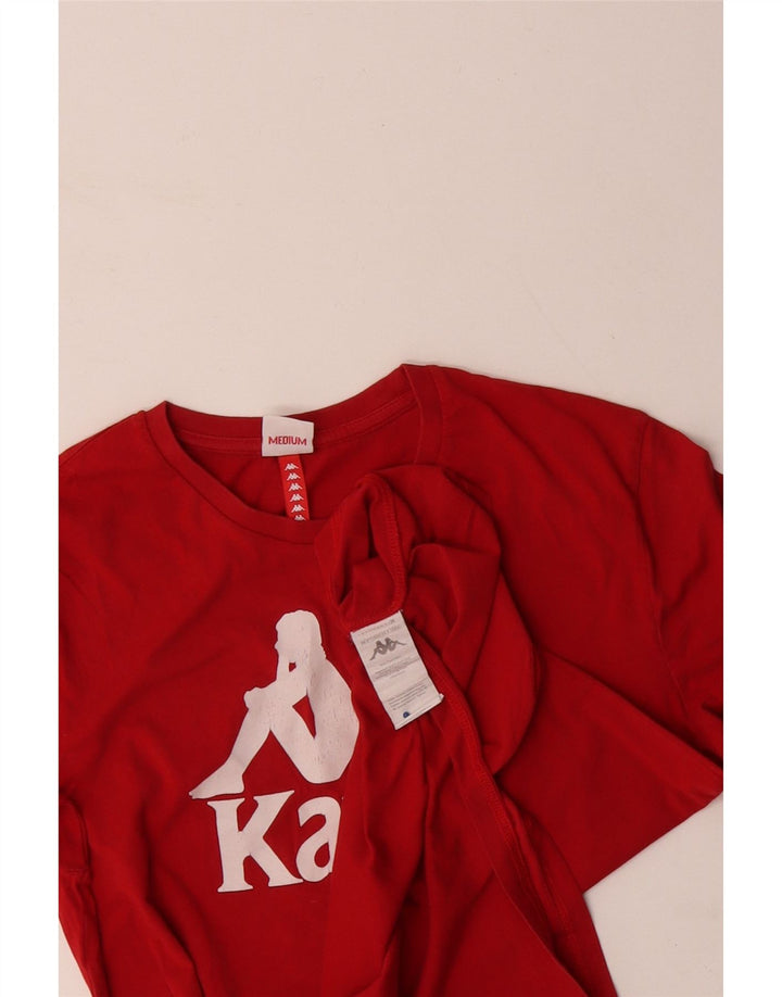 KAPPA Camiseta gráfica para hombre Top Medium Red Cotton