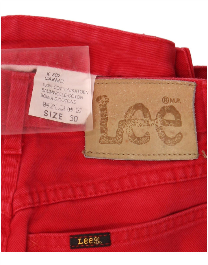 LEE Mens Carmel Denim Shorts W30 Algodón Rojo Medio