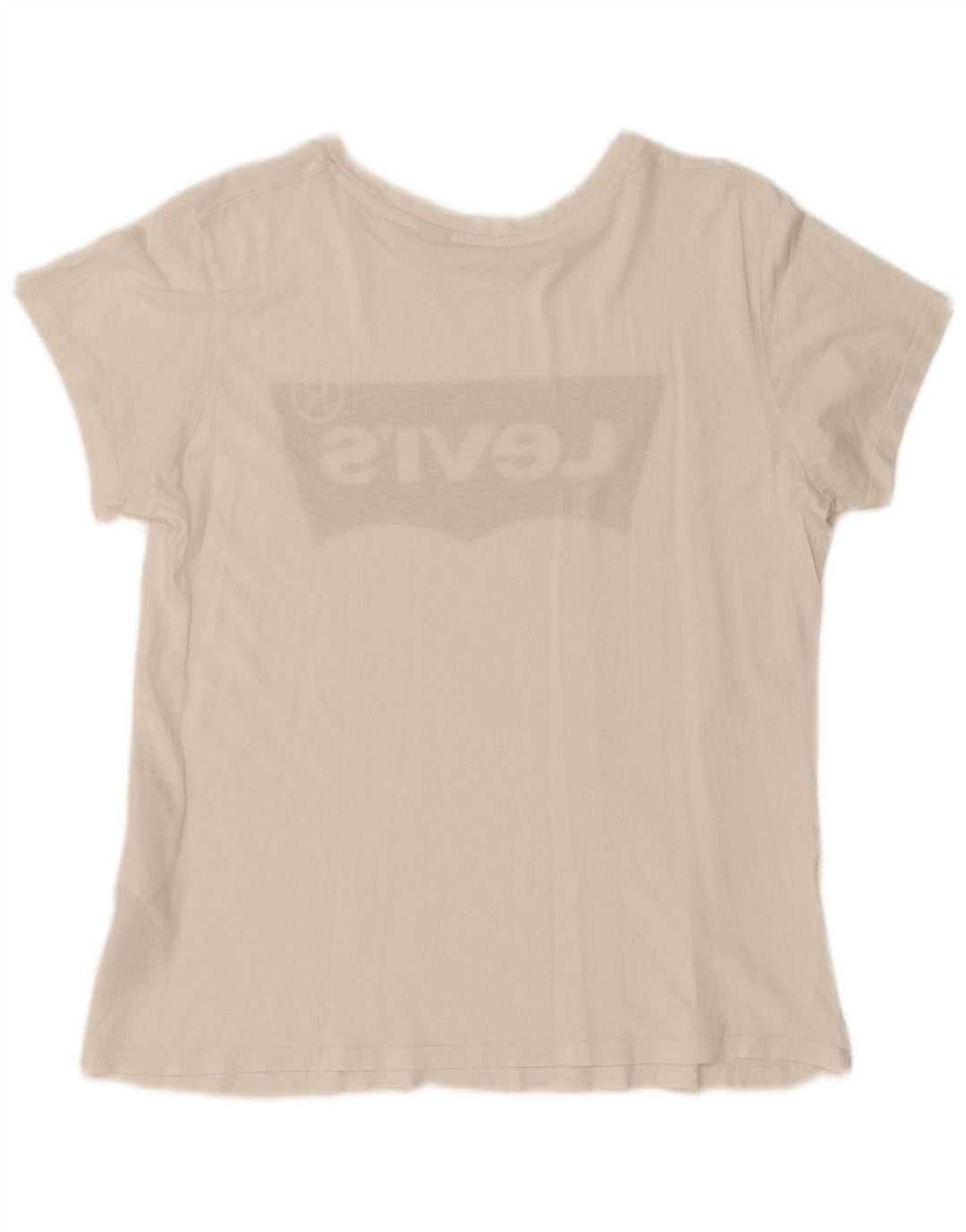 LEVI'S Camiseta gráfica para mujer Top UK 46 Large White Cotton