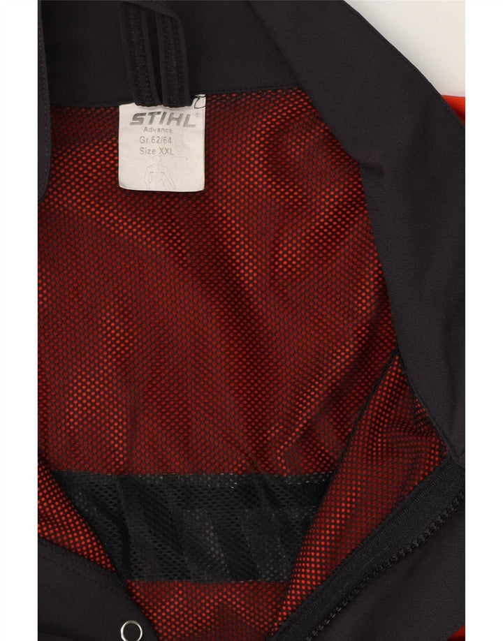 Stihl Chaqueta utilitaria gráfica para hombre UK 44 2XL Naranja Colorblock Poliamida