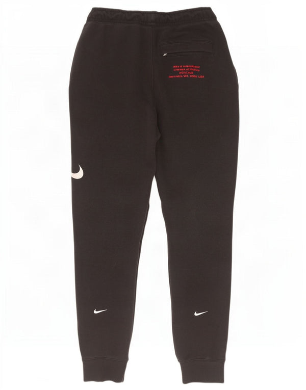 Nike Hombre Swoosh Graphic Chándal Pantalones Joggers Medium Negro Algodón
