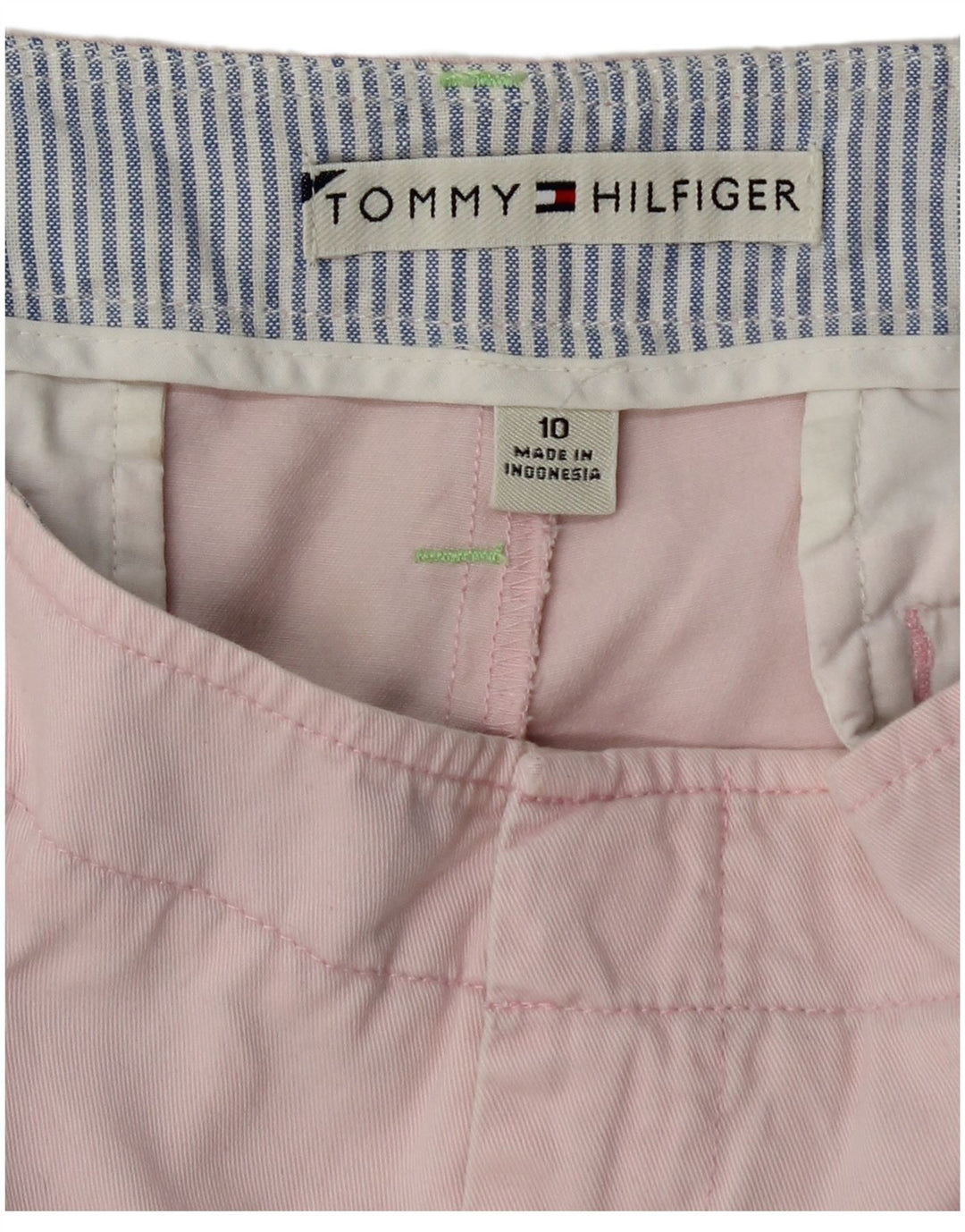 TOMMY HILFIGER Pantalones cortos chinos para mujer US 10 Grande W32 Algodón rosa