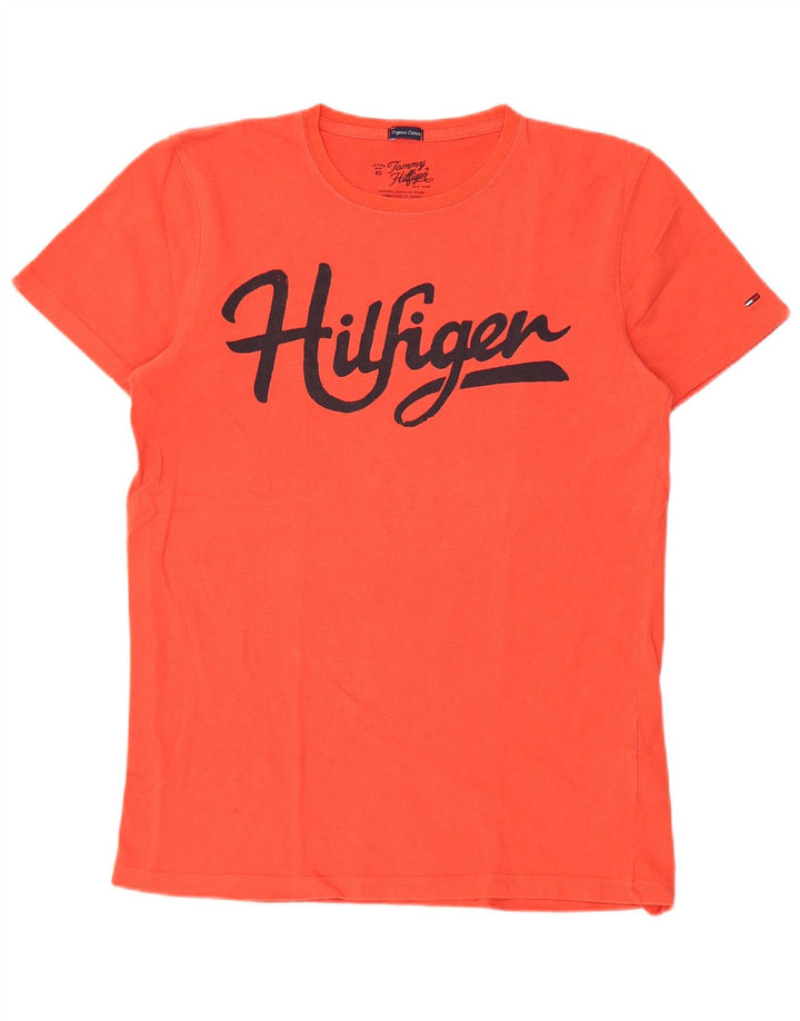 Tommy Hilfiger Camiseta gráfica para hombre Top Naranja mediano