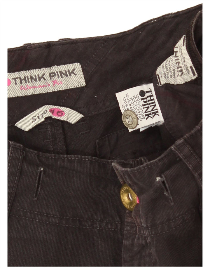 Pantalones cortos tipo cargo para mujer Think Pink IT 46 Large W34 Algodón gris