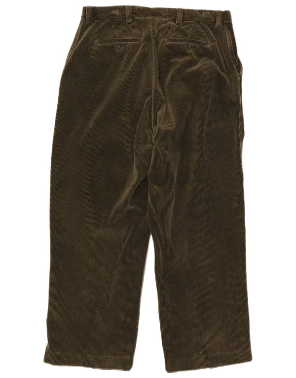 Pantalones rectos de pana para hombre Polo Ralph Lauren W32 L28 Bloque de color verde