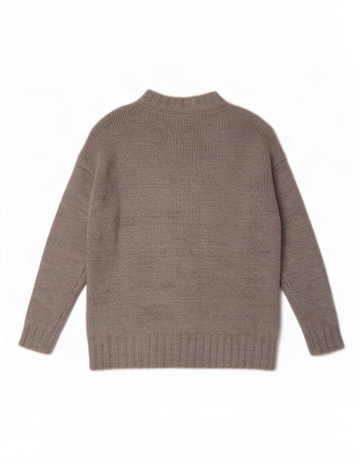 Marks & Spencer Suéter de Cuello Redondo de Gran tamaño para Mujer UK 10 Small Grey