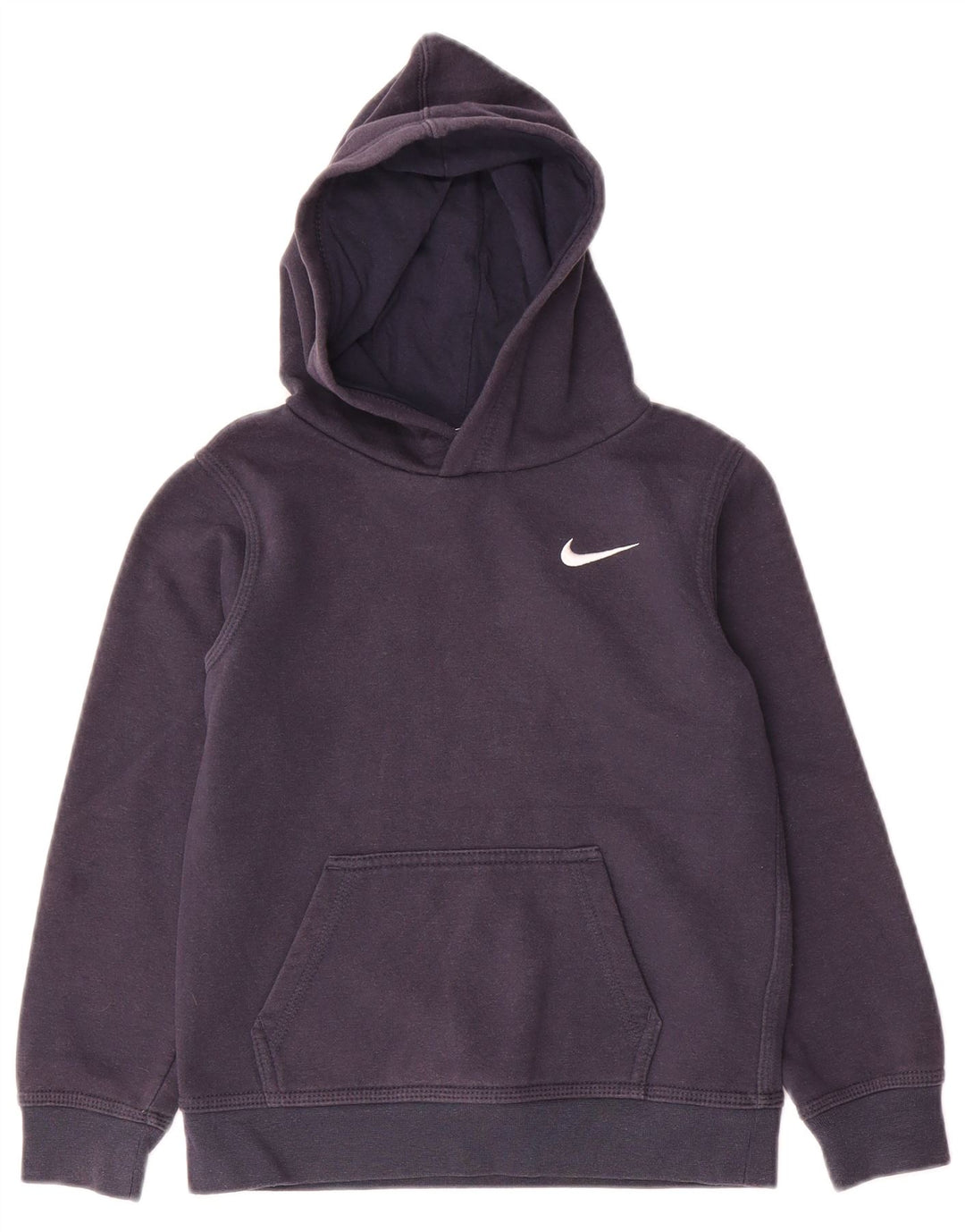 NIKE Sudadera con capucha para niños de 6 a 7 años, talla grande, algodón azul marino