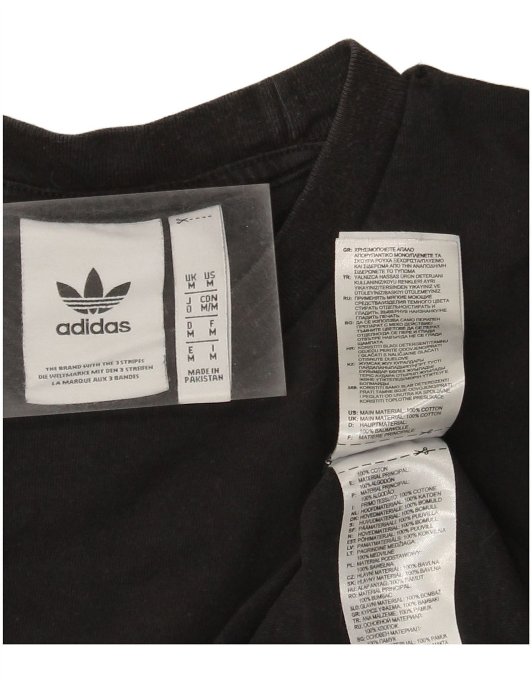 Adidas - Camiseta gráfica para hombre, talla mediana, algodón negro