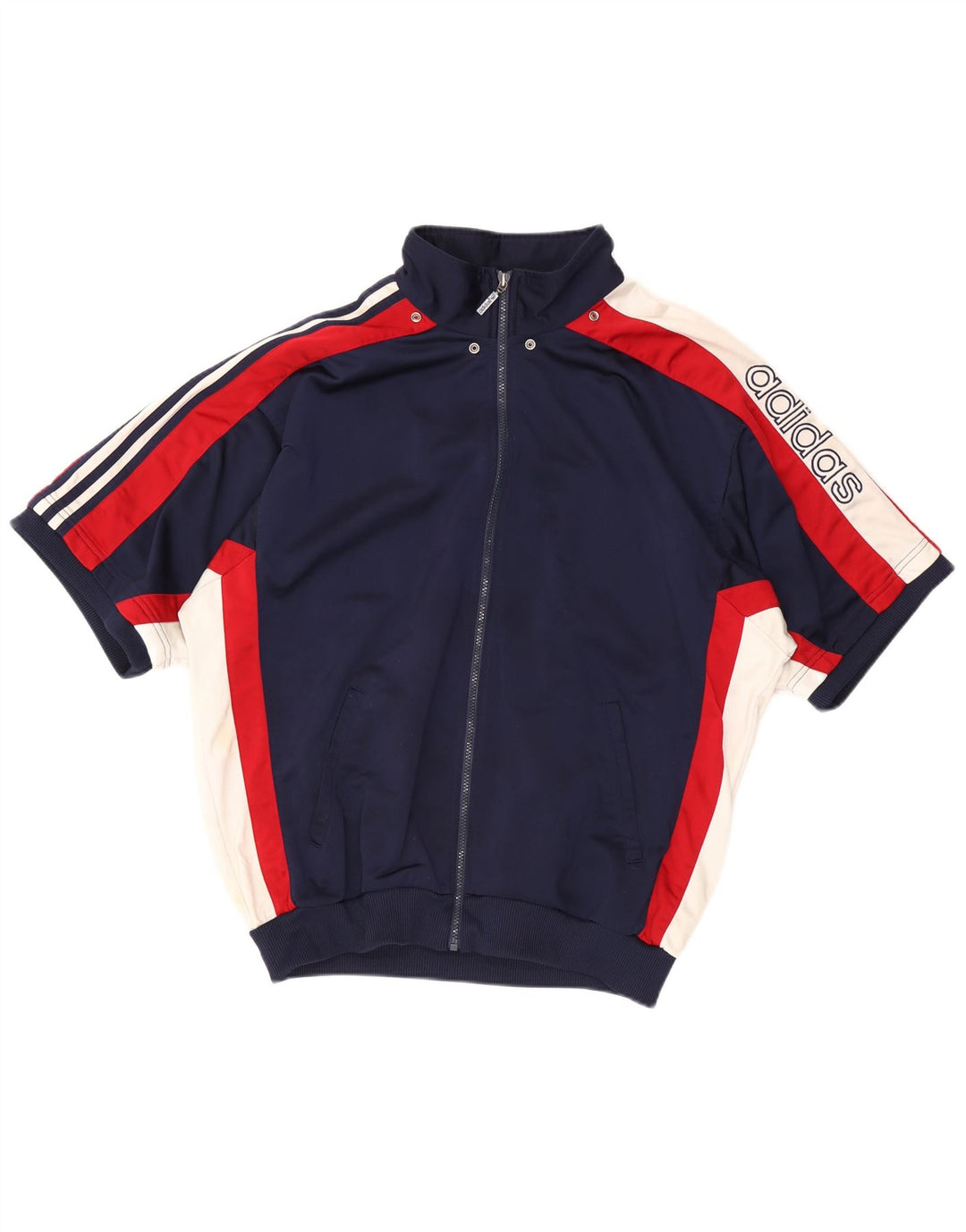 ADIDAS Chaqueta superior de chándal con gráfico para hombre Reino Unido 44/46 Grande Azul marino