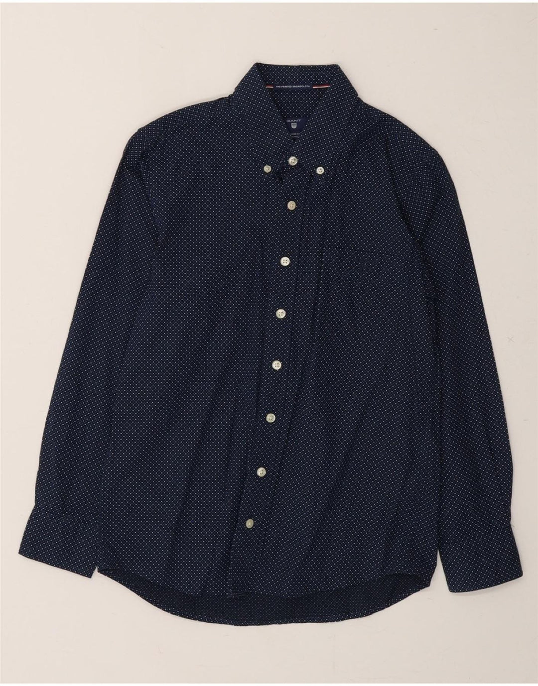 GANT Boys Shirt 9-10 Years Navy Blue Spotted Cotton Vintage Gant and Second-Hand Gant from Messina Hembry 
