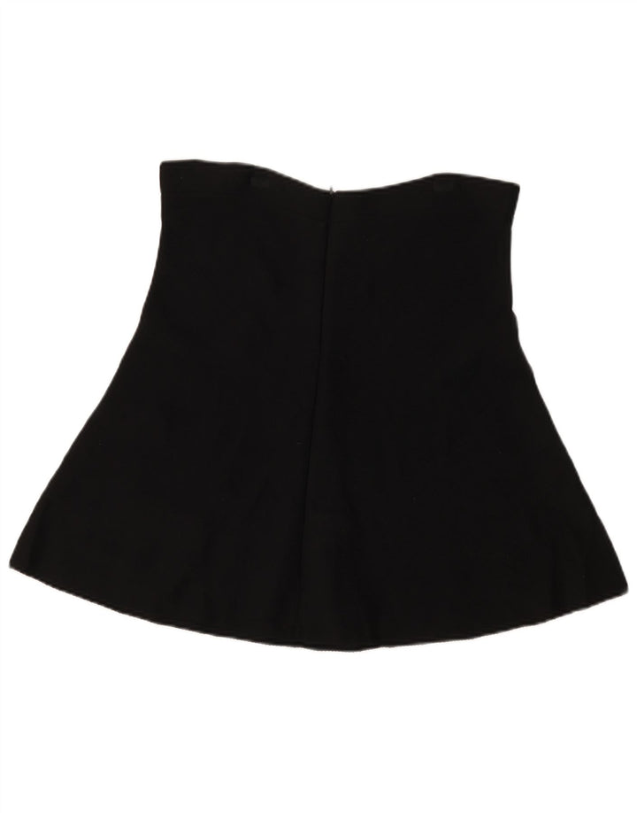 Zara Mujer Falda Acampanada Pequeña W26 Viscosa Negra