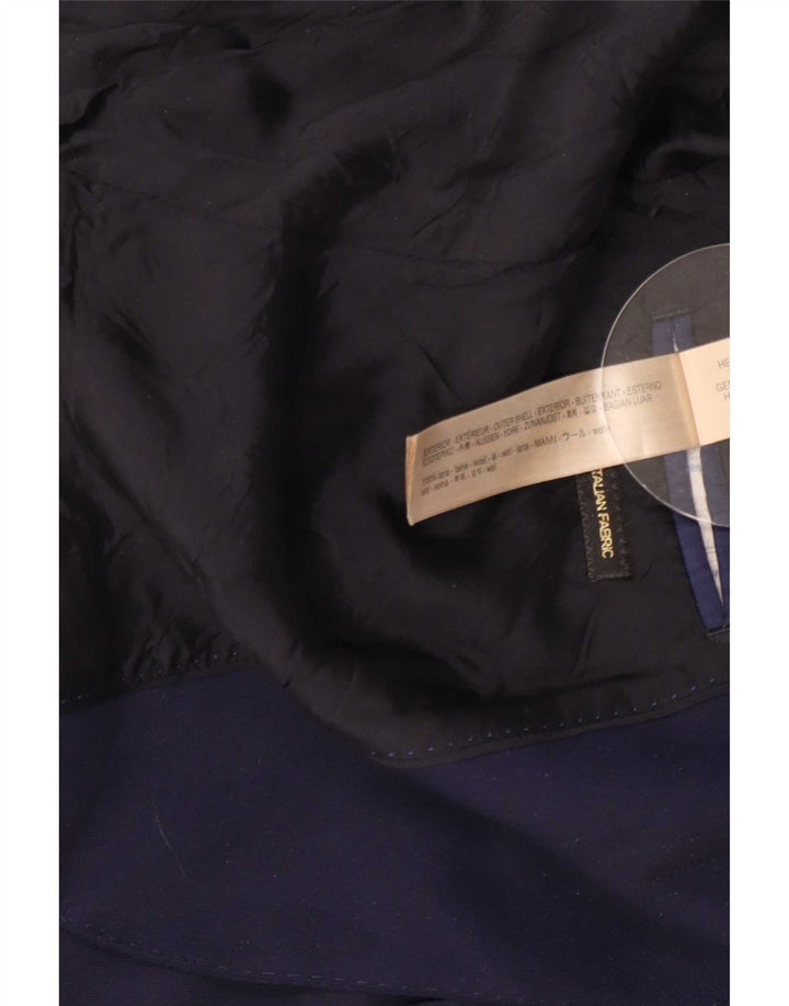 Massimo Dutti Chaqueta Blazer De 2 Botones Hombre EU 54 XL Lana Azul Marino