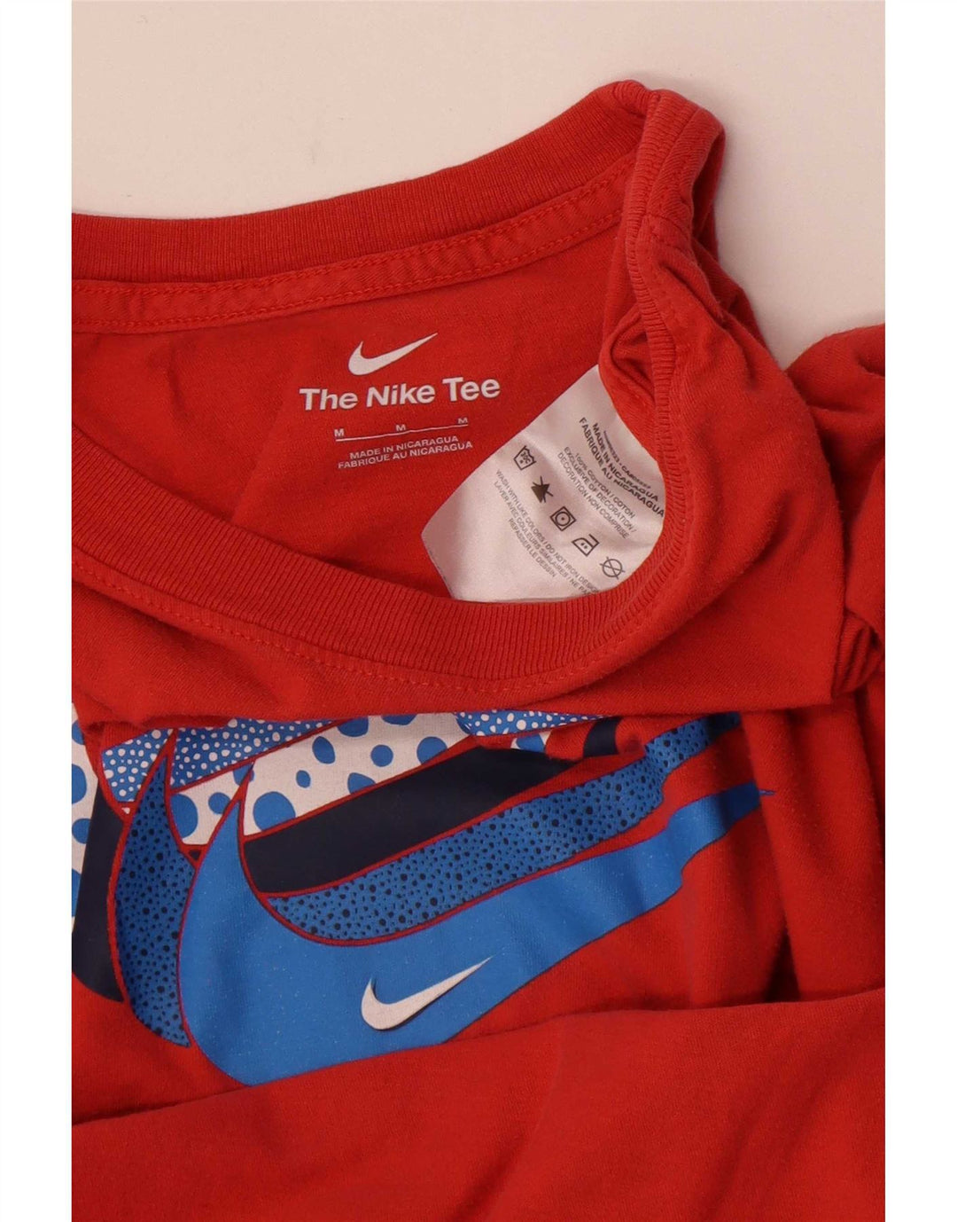 Nike - Camiseta gráfica para hombre, parte superior de algodón rojo mediano