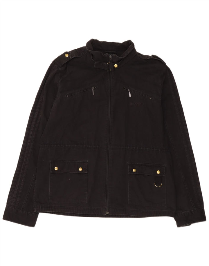 Adidas Chaqueta militar para hombre Reino Unido 40 Grande Algodón negro
