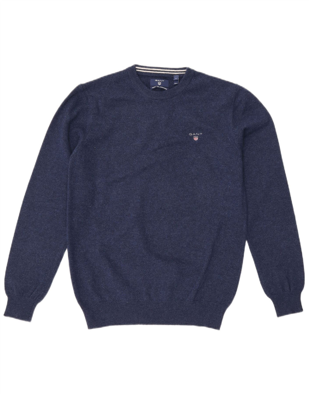 Gant Jersey De Cuello Redondo Para Hombre Jersey De Lana Azul Marino Pequeño