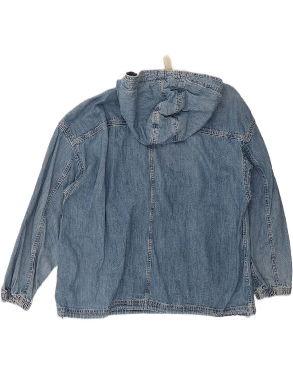 Gap - Chaqueta vaquera con capucha para mujer, talla grande, algodón azul