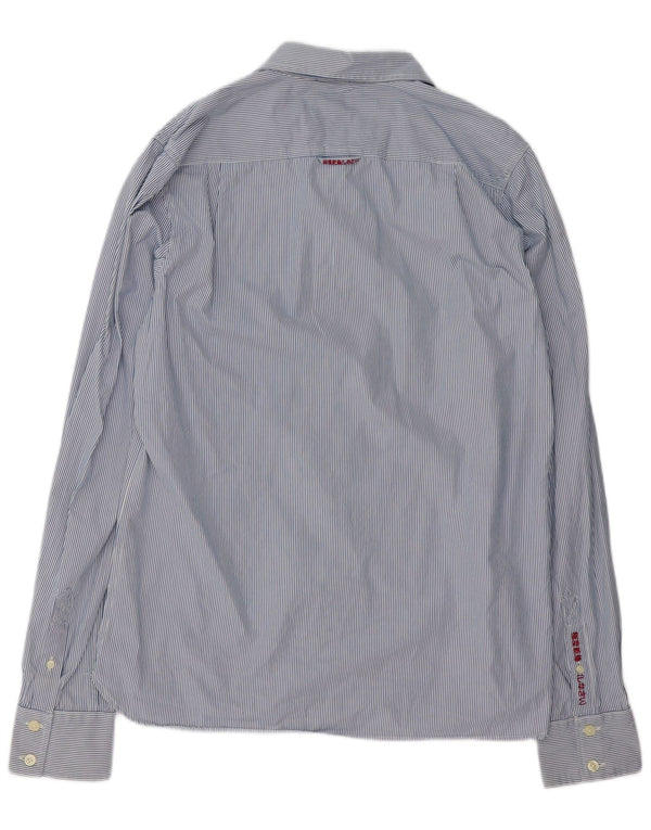 Camisa Superdry para hombre 2XL Algodón a rayas azules