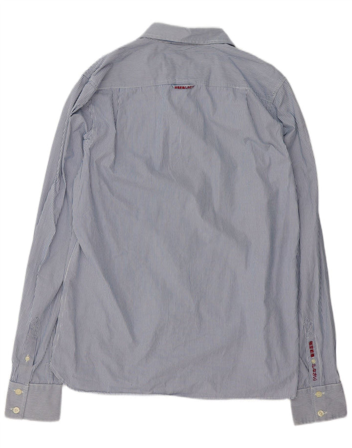 Camisa Superdry para hombre 2XL Algodón a rayas azules