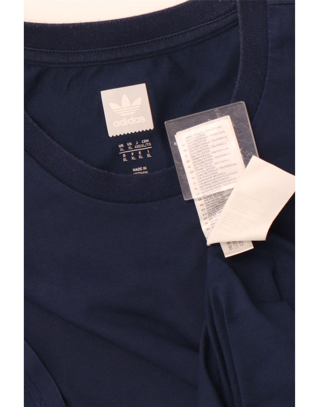 ADIDAS Hombre Climalite Camiseta Top XL Azul Marino Algodón