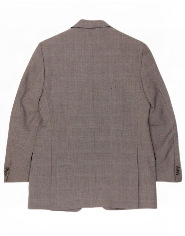 Marks & Spencer Chaqueta tipo blazer de 2 botones para hombre UK 44 XL Lana a cuadros gris