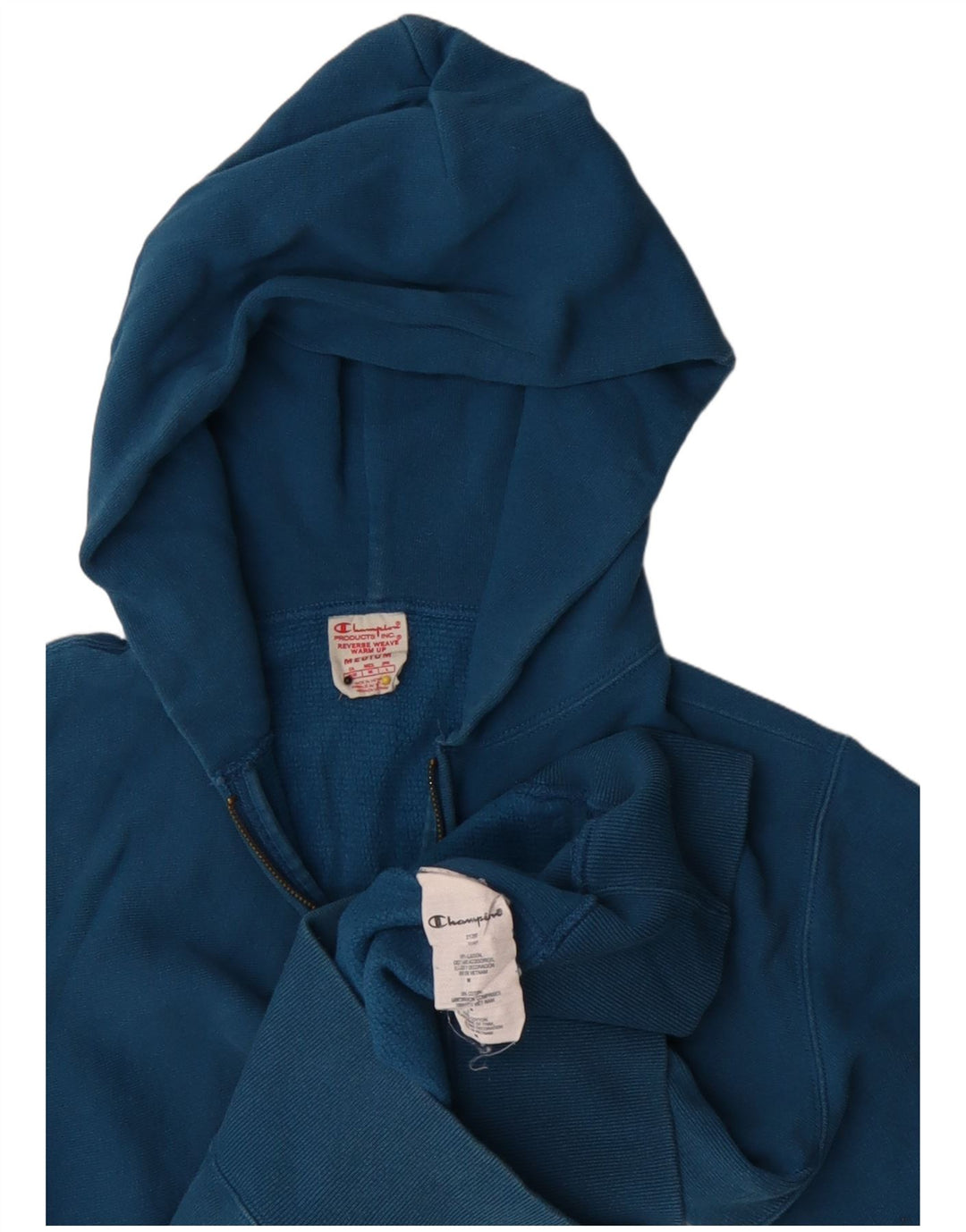 Champion Sudadera Con Capucha Y Cuello Con Cremallera Gráfica De Algodón Azul Medio