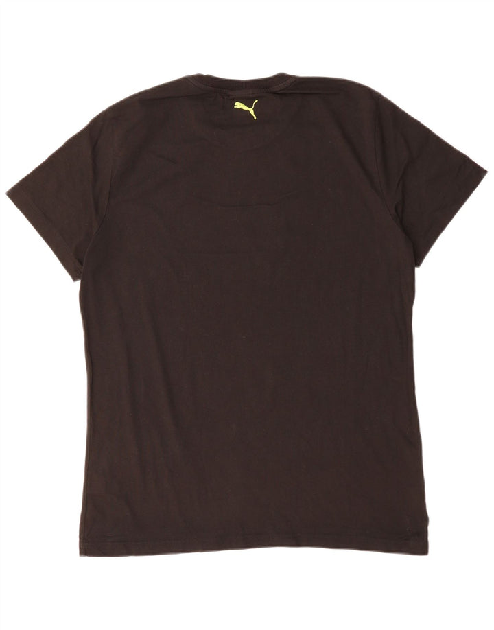 Puma - Camiseta gráfica para hombre, talla grande, algodón negro