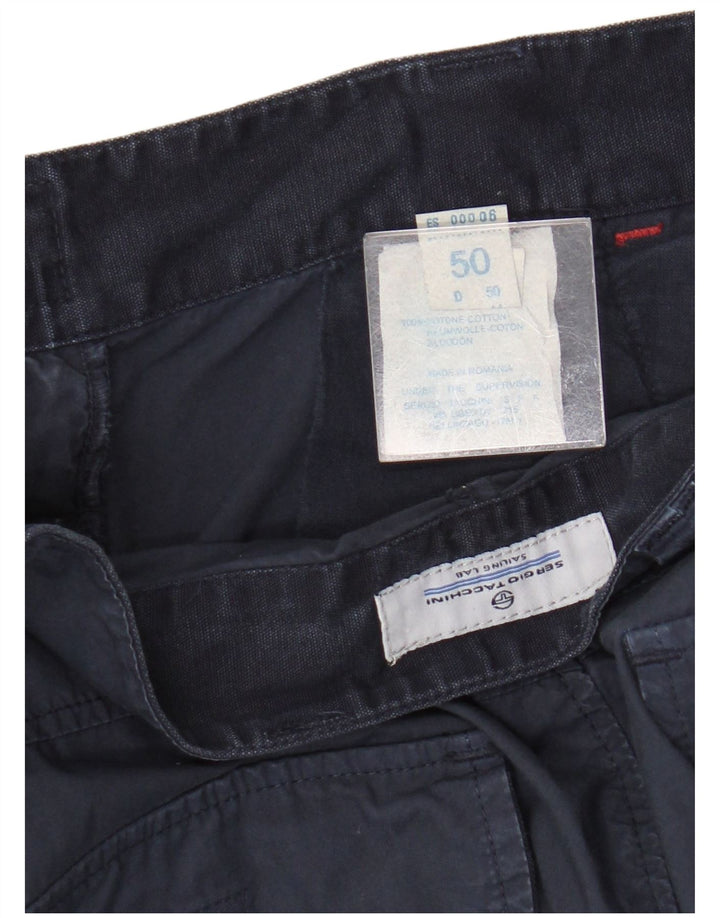 Sergio Tacchini Bermudas cargo para hombre IT 50 Large W30 Algodón azul marino