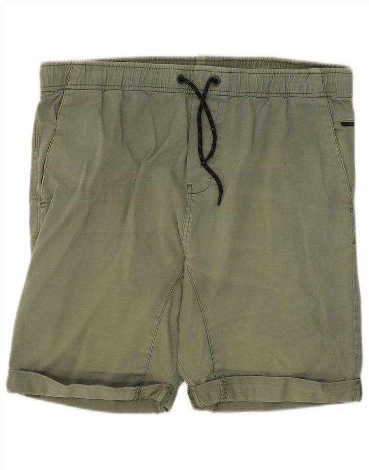 Pantalones cortos chinos Rip Curl para hombre W34 Algodón verde grande