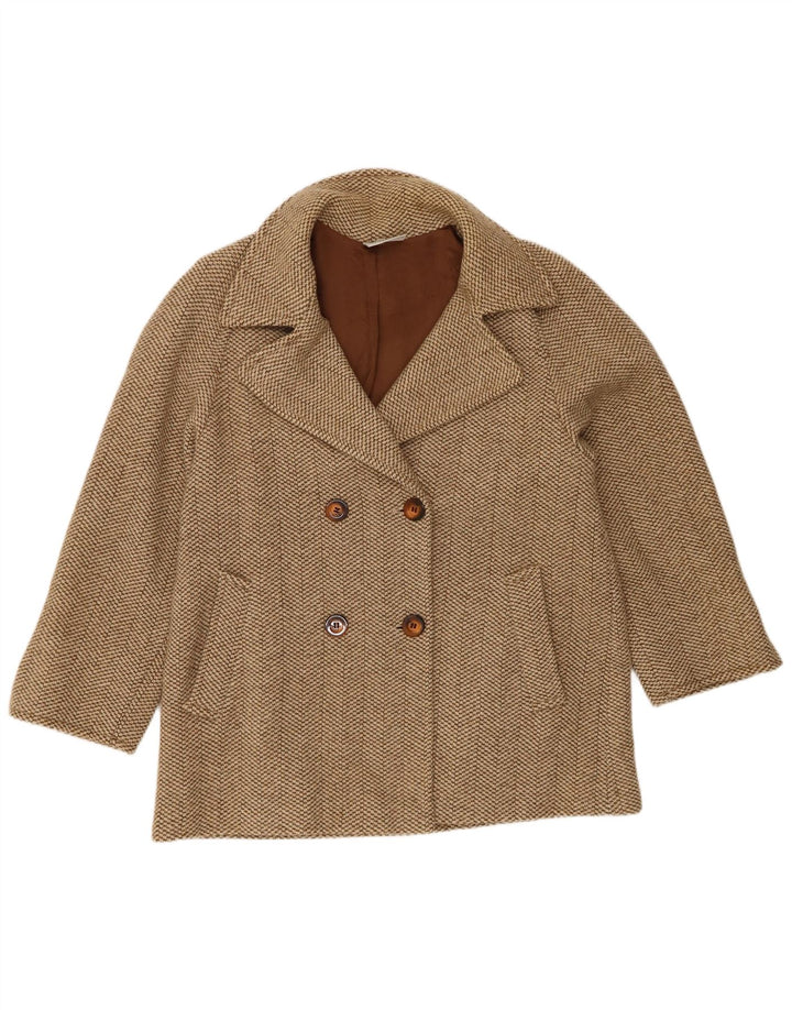 Gianfrediani Mujer Blazer Cruzado IT 42 Lana Marrón Medio