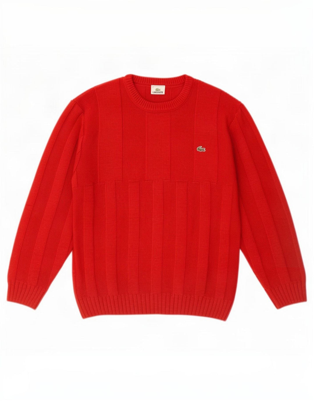 Lacoste - Jersey de cuello redondo para hombre, talla 4, lana roja mediana