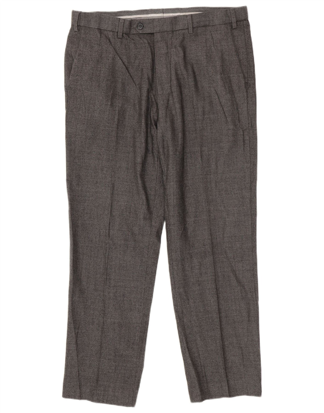 Marks & Spencer Pantalón de traje entallado para hombre W36 L31 Gris en espiga