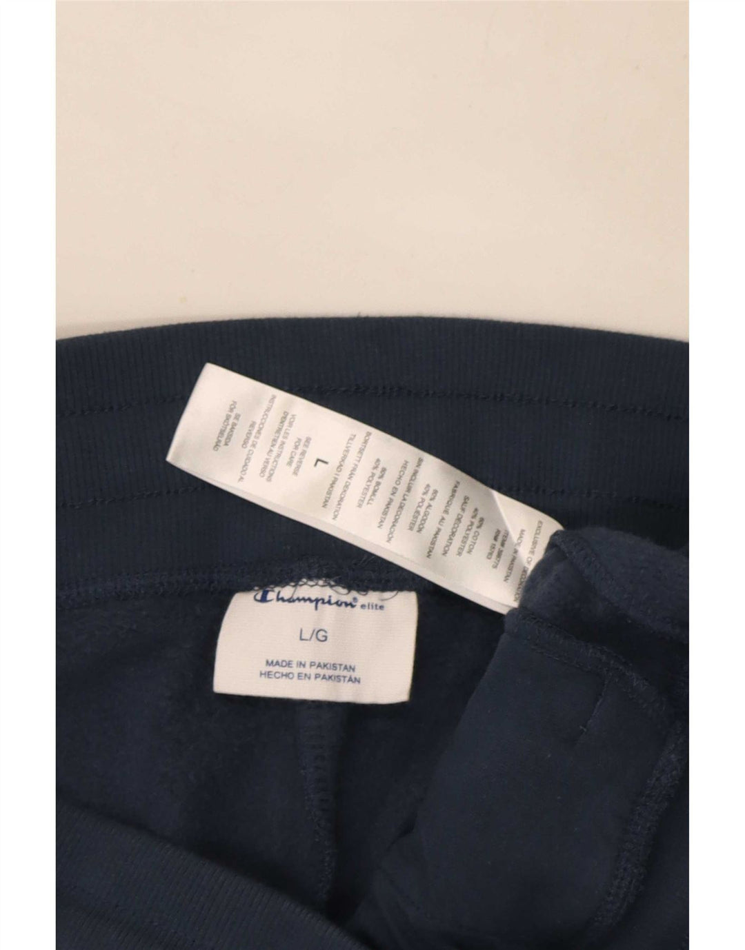Champion Pantalón De Chándal Para Hombre Grande Azul Marino Algodón
