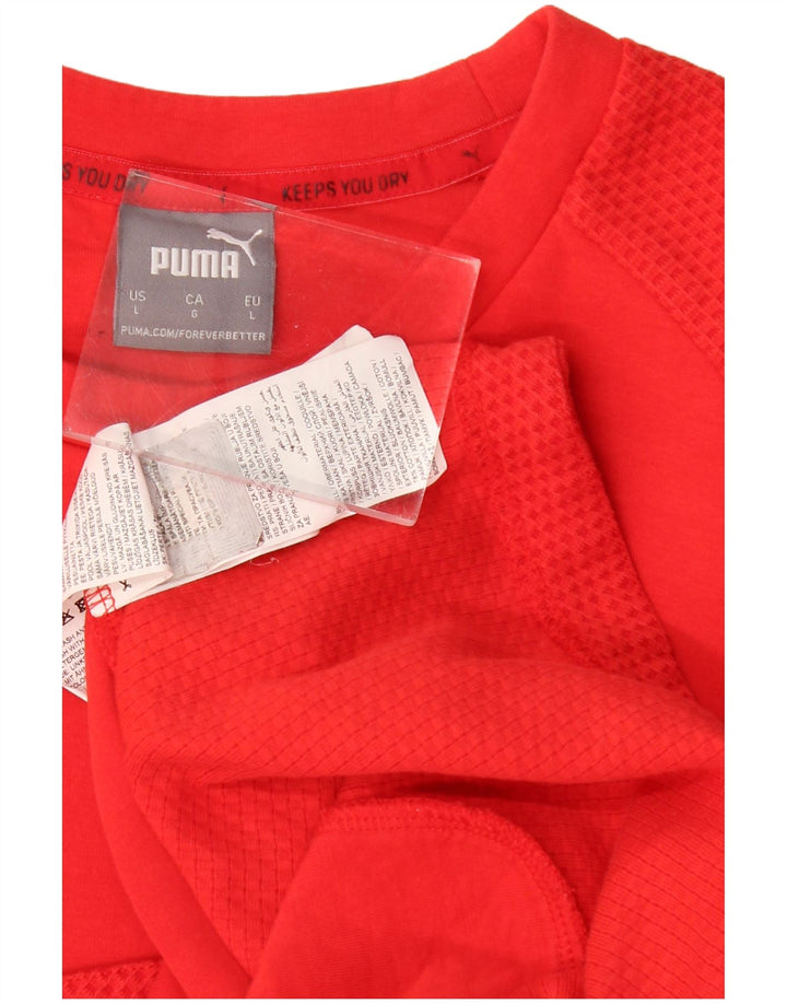 Puma Hombre Sudadera Jumper Grande Algodón Rojo
