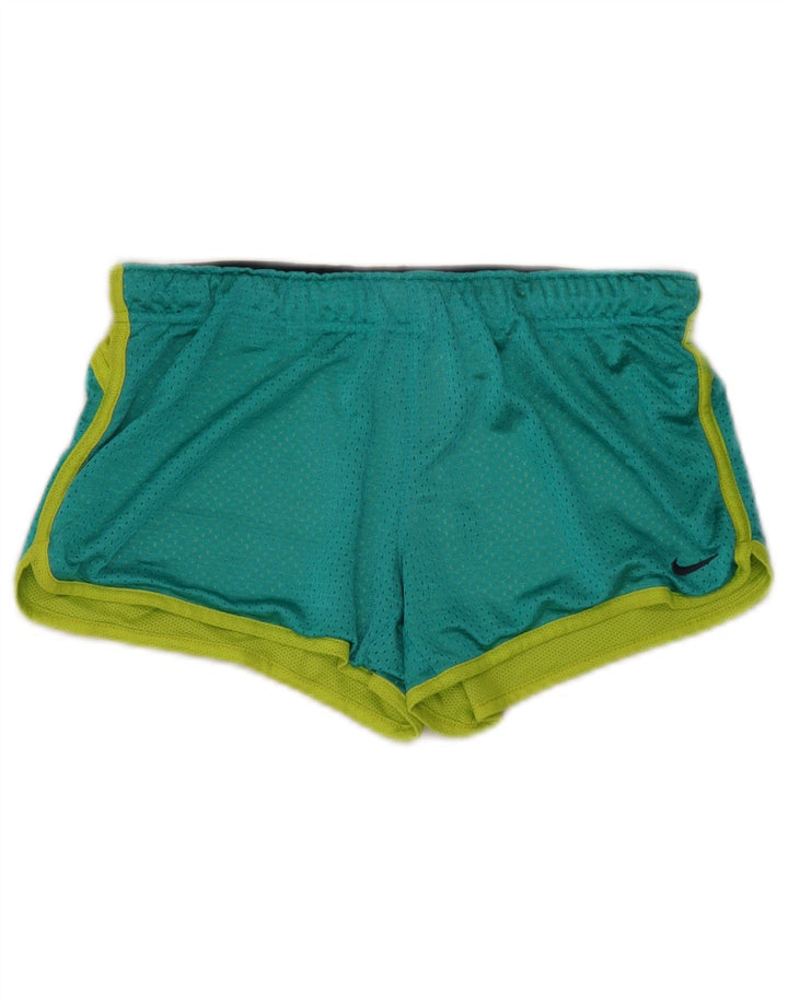 Nike - Pantalones cortos deportivos para mujer (talla 40), color verde pequeño, poliéster