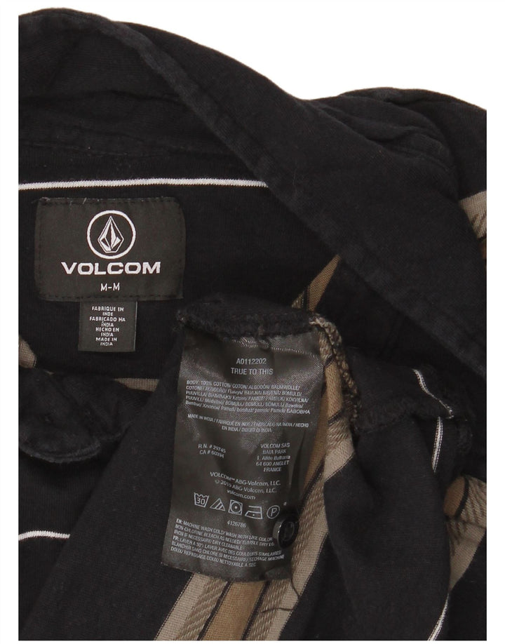VOLCOM Polo Hombre Algodón Rayas Negro Mediano
