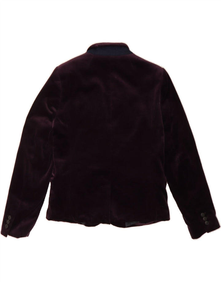 J. CREW Womens 2 Button Blazer Jacket US 8 Medium Purple Cotton Vintage J. Crew and Second-Hand J. Crew from Messina Hembry 