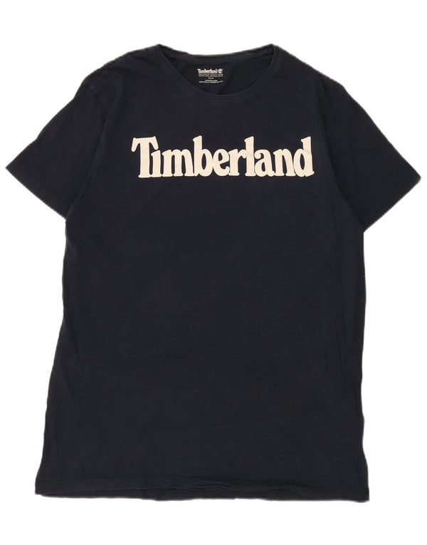 Timberland Camiseta gráfica para hombre Top Medium Azul marino Algodón