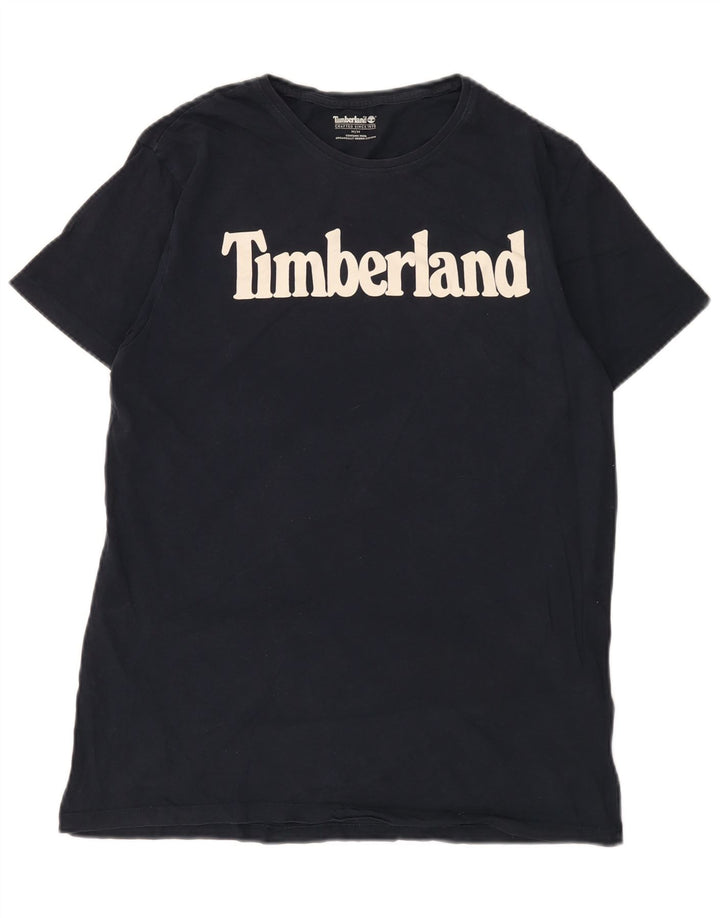 Timberland Camiseta gráfica para hombre Top Medium Azul marino Algodón