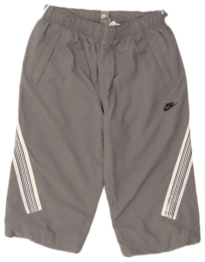 Bermudas deportivas Nike para hombre de nailon gris medio