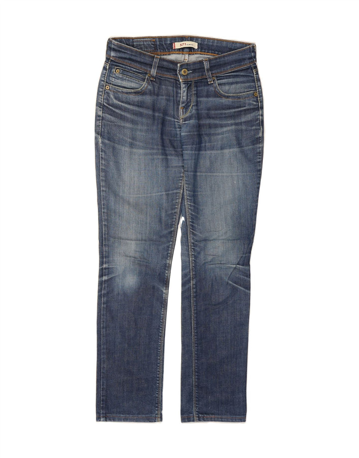 LEVI'S Womens 571 Slim Jeans W30 L29 Blue Cotton Vintage Levi's and Second-Hand Levi's from Messina Hembry 