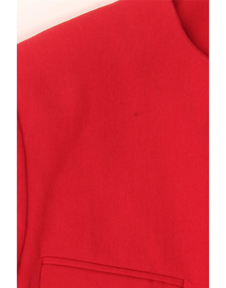 Chaqueta Blazer De 2 Botones Para Mujer Seventy IT 44 Lana Virgen Roja Mediana