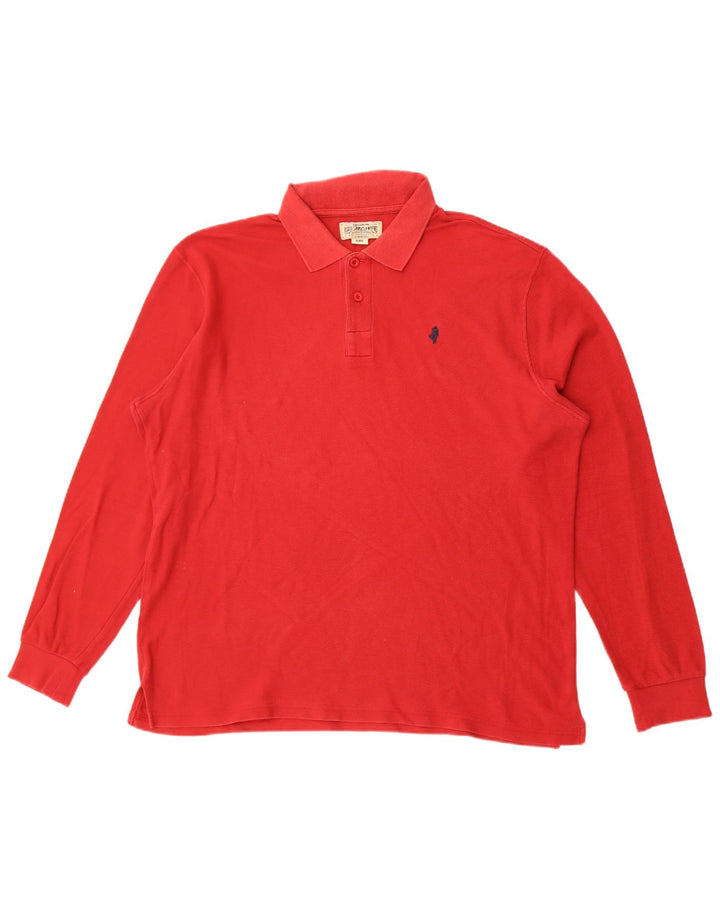 Marlboro Classics Polo de manga larga para hombre XL Rojo