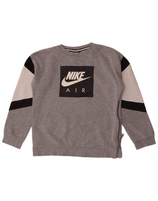 Nike Sudadera gráfica para niños 13-14 años XL Gris Colorblock Algodón